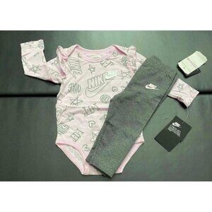 NWT Nike Ruffle One-piece & Leggings Set Baby Girls Size 6M